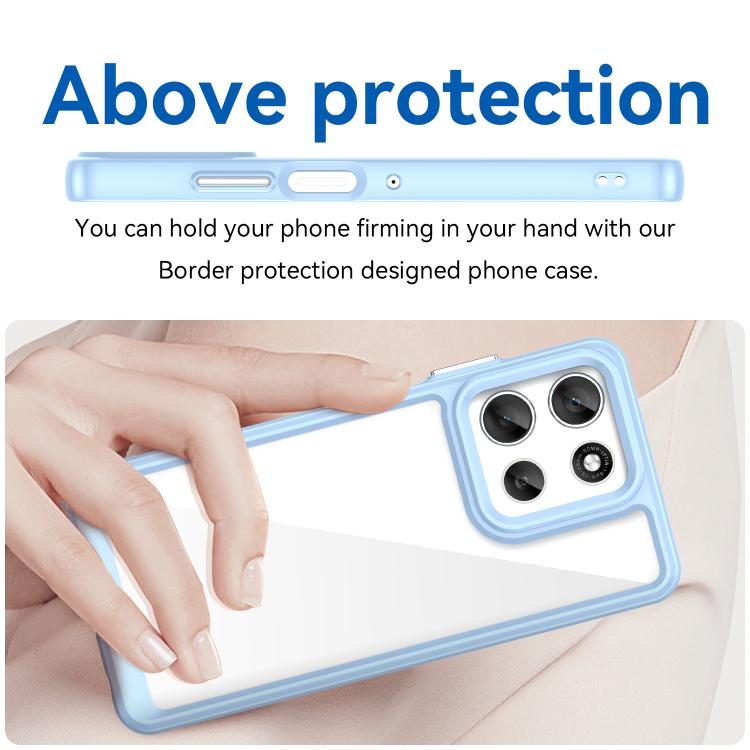 For Motorola Moto G66j 5G Colorful Series Acrylic Hybrid TPU Phone Case(Blue) - free shipping - PMC TechLife - Order now!