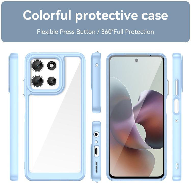 For Motorola Moto G66y 5G Colorful Series Acrylic Hybrid TPU Phone Case(Blue) - free shipping - PMC TechLife - Order now!