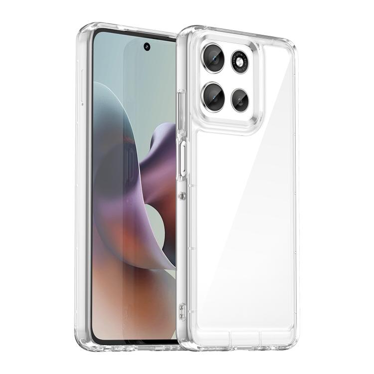 For Motorola Moto G66y 5G Colorful Series Acrylic Hybrid TPU Phone Case(Transparent) - free shipping - PMC TechLife - Order now!