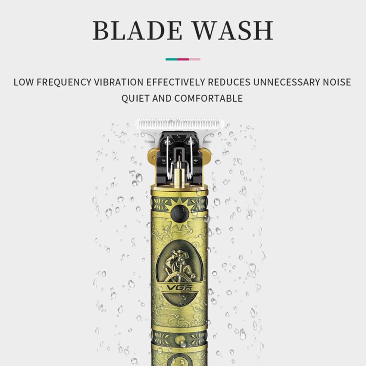 VGR V-085 Vintage Hairstyles Carving USB Electric Hair Clipper(Gold) - free shipping - PMC TechLife - Order now!