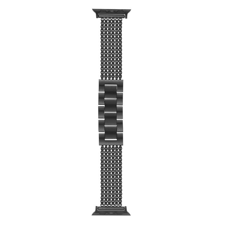 For Apple Watch 42mm / 41mm / 40mm / 38mm 6-Chain Stainless Steel Watch Band(Black) - free shipping - PMc TechLife - Order now!