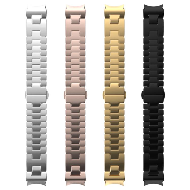 For Samsung Galaxy Watch  7 / 6 / 5 / 4 Quick Release Button H Shaped Stainless Steel Watch Band(Rose Gold) - free shipping - PMC TechLife - Order now!