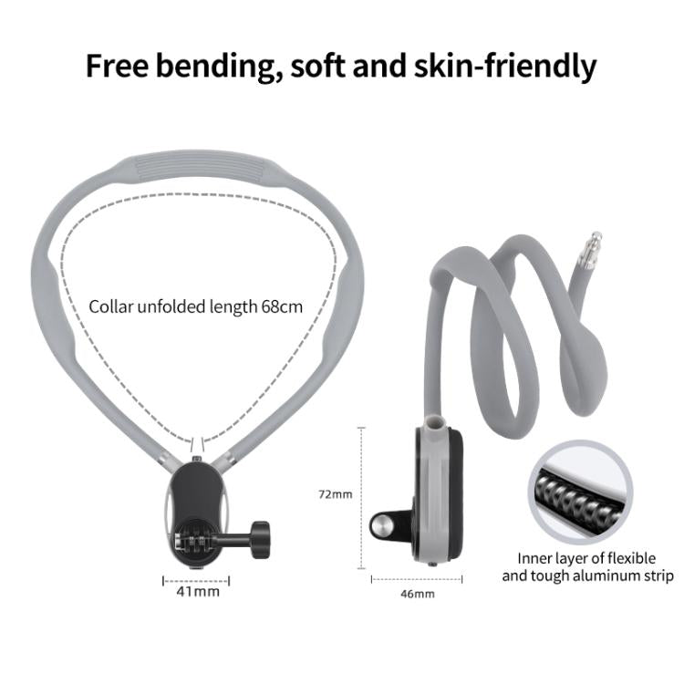 Magnetic Neck Mount Anti-shake Bracket, Type:2 in 1 - free shipping - PMC TechLife - Order now!