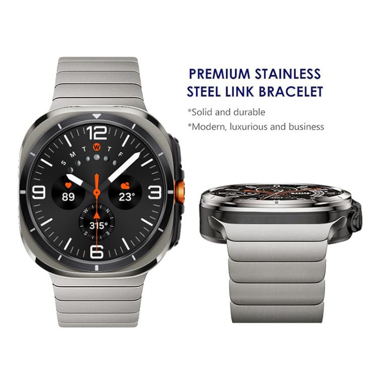 For Samsung Galaxy Watch Ultra 47mm Bamboo Norman Buckle Titanium Alloy Watch Band(Titanium Color) - free shipping - PMc TechLife - Order now!