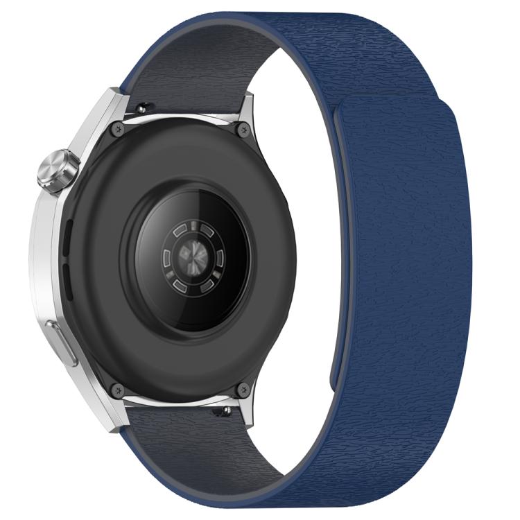 22mm Cloud Wood Grain Silicone Magnetic Watch Band(Midnight Blue Grey) - free shipping - PMc TechLife - Order now!
