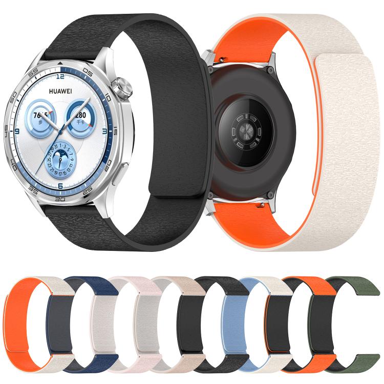 22mm Cloud Wood Grain Silicone Magnetic Watch Band(Black) - free shipping - PMc TechLife - Order now!