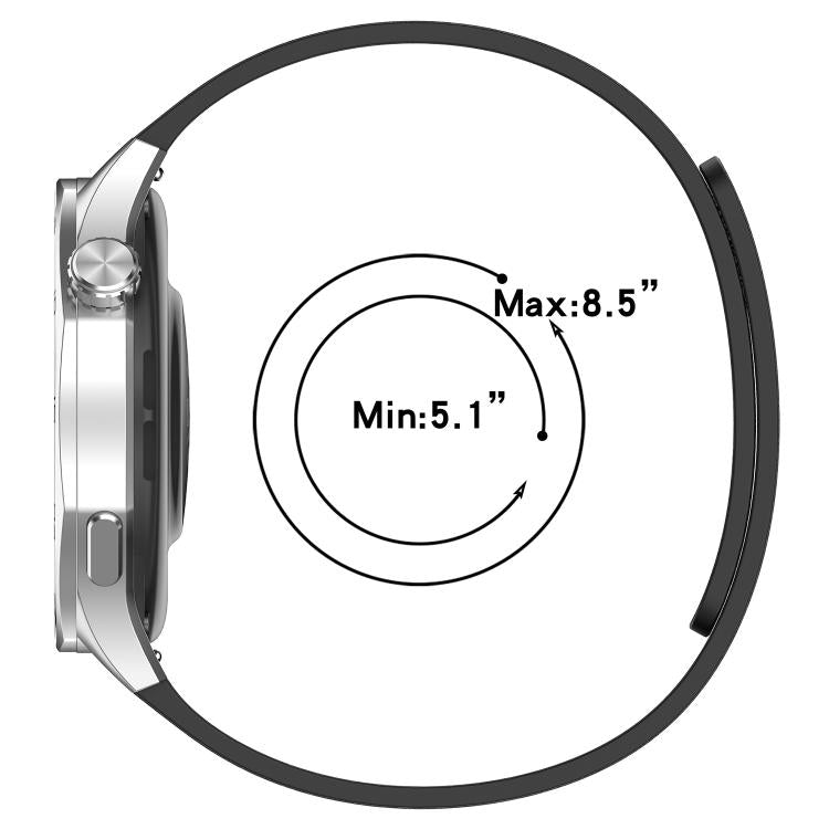 22mm Cloud Wood Grain Silicone Magnetic Watch Band(Black) - free shipping - PMc TechLife - Order now!