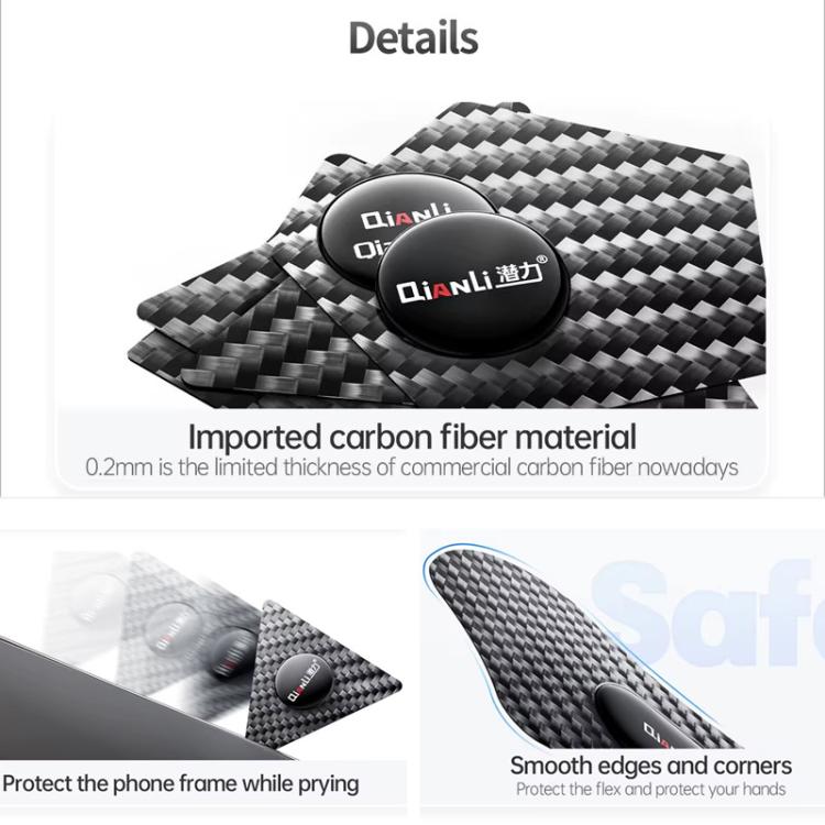 Qianli High Toughness Multifunctional Carbon Fiber Prying Tool Pentagon Shaped - free shipping - PMC TechLife - Order now!