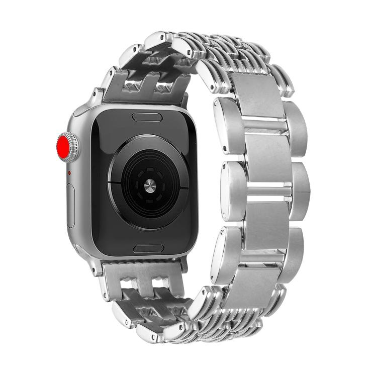 For Apple Watch 42mm / 41mm / 40mm / 38mm Five-bead Stripe Stainless Steel Watch Band(Silver) - free shipping - PMc TechLife - Order now!