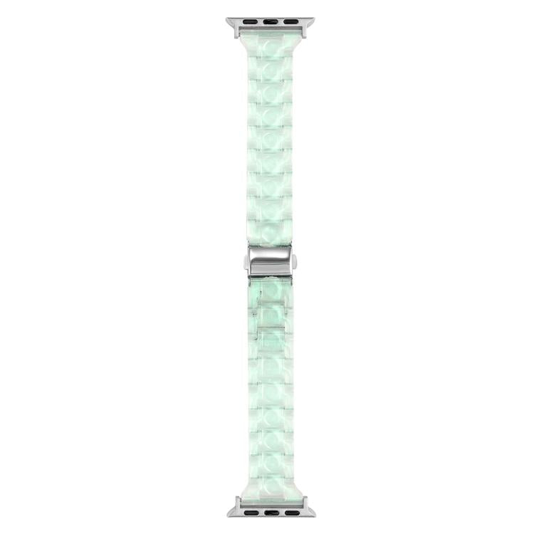 For Apple Watch 46mm / 49mm / 45mm / 44mm Small Waist Rhombus Three-bead Resin Watch Band(Gradient Green) - free shipping - PMc TechLife - Order now!
