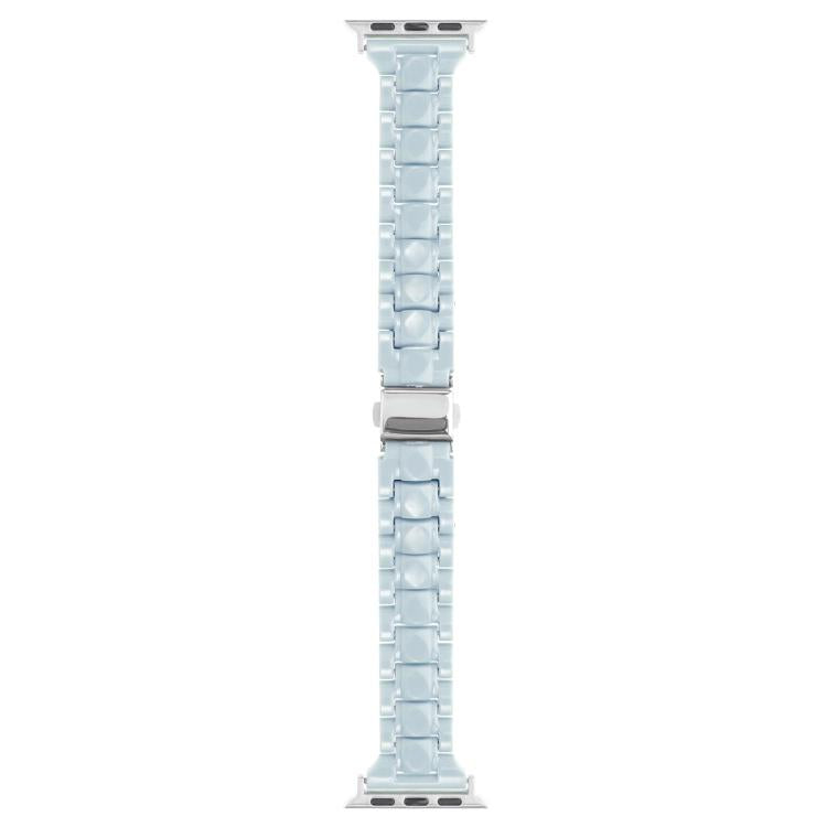 For Apple Watch 46mm / 49mm / 45mm / 44mm Small Waist Rhombus Three-bead Resin Watch Band(Turquoize) - free shipping - PMc TechLife - Order now!