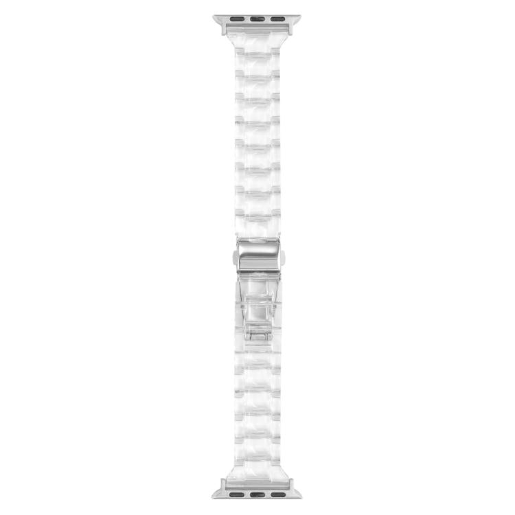 For Apple Watch 46mm / 49mm / 45mm / 44mm Small Waist Rhombus Three-bead Resin Watch Band(Transparent) - free shipping - PMc TechLife - Order now!