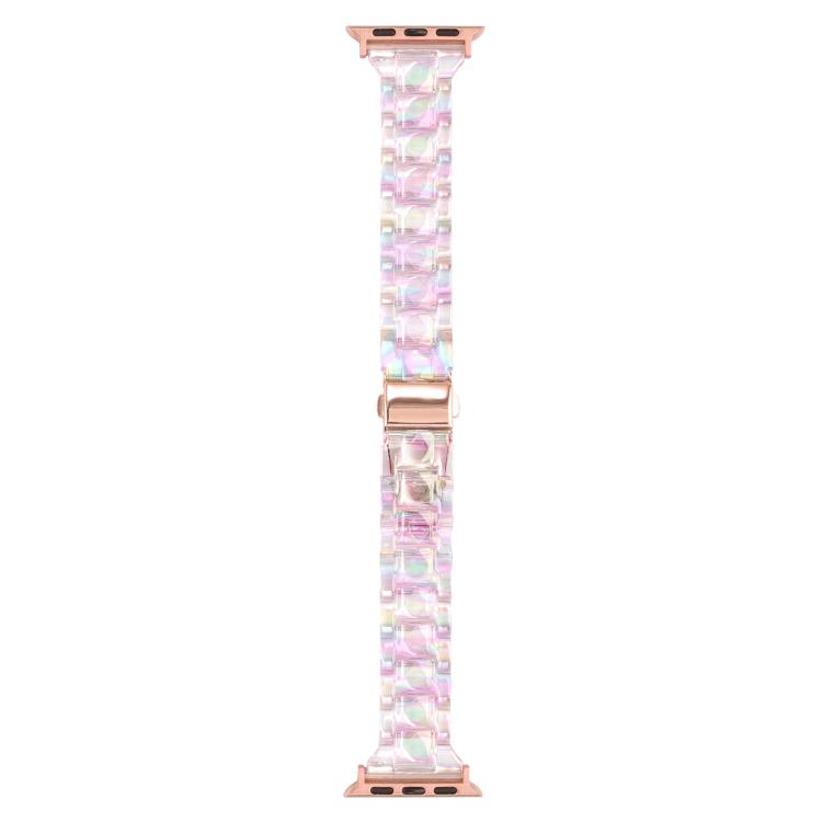 For Apple Watch 46mm / 49mm / 45mm / 44mm Small Waist Rhombus Three-bead Resin Watch Band(Colorful) - free shipping - PMc TechLife - Order now!