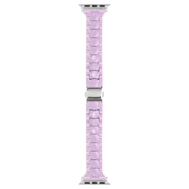 For Apple Watch 46mm / 49mm / 45mm / 44mm Small Waist Rhombus Three-bead Resin Watch Band(Purple) - free shipping - PMc TechLife - Order now!