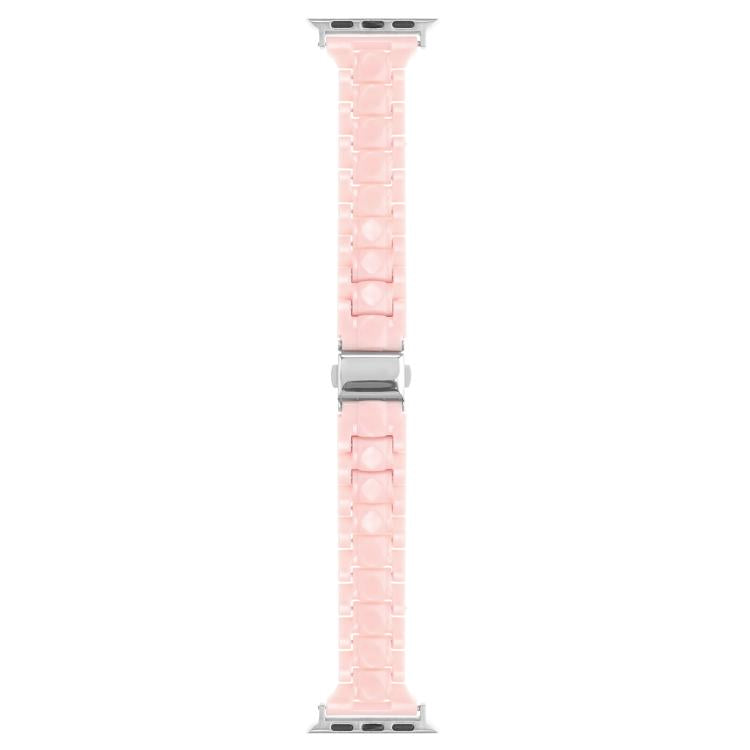 For Apple Watch 46mm / 49mm / 45mm / 44mm Small Waist Rhombus Three-bead Resin Watch Band(Pink) - free shipping - PMc TechLife - Order now!