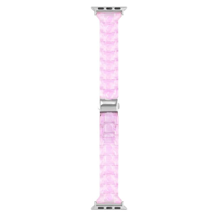 For Apple Watch 42mm / 41mm / 40mm / 38mm Small Waist Rhombus Three-bead Resin Watch Band(Gradient Pink) - free shipping - PMc TechLife - Order now!