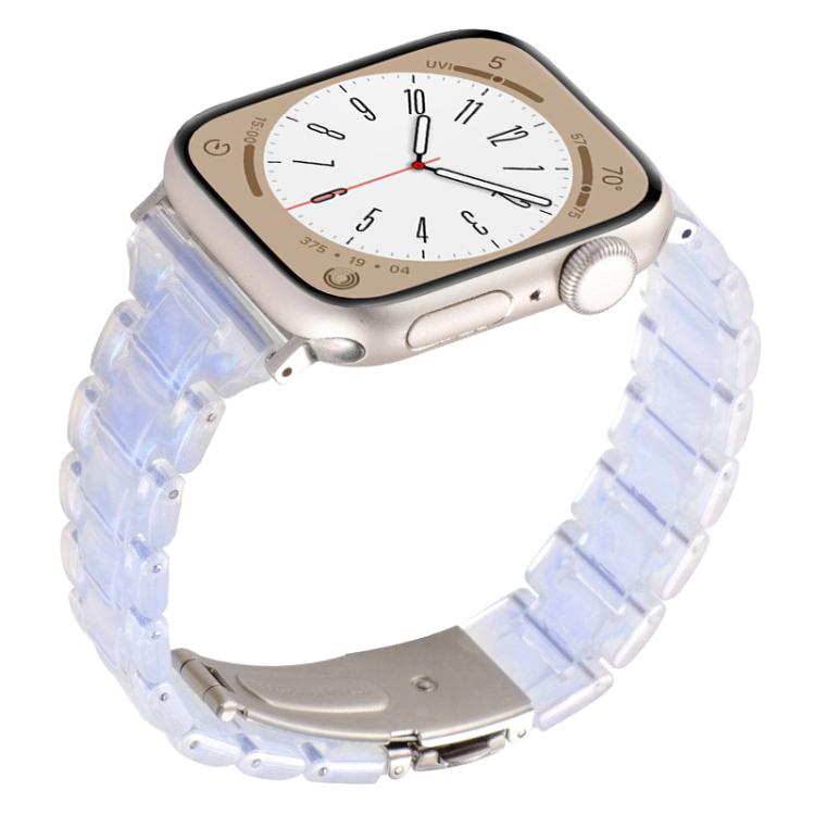 For Apple Watch 42mm / 41mm / 40mm / 38mm Small Waist Rhombus Three-bead Resin Watch Band(Gradient Blue) - free shipping - PMc TechLife - Order now!