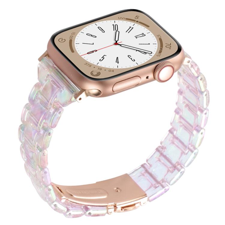 For Apple Watch 42mm / 41mm / 40mm / 38mm Small Waist Rhombus Three-bead Resin Watch Band(Colorful) - free shipping - PMc TechLife - Order now!