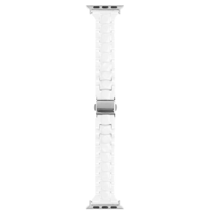 For Apple Watch 42mm / 41mm / 40mm / 38mm Small Waist Rhombus Three-bead Resin Watch Band(White) - free shipping - PMc TechLife - Order now!