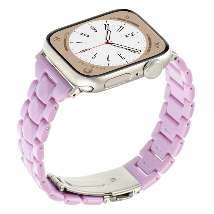 For Apple Watch 42mm / 41mm / 40mm / 38mm Small Waist Rhombus Three-bead Resin Watch Band(Purple) - free shipping - PMc TechLife - Order now!