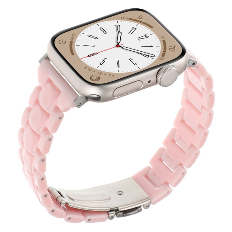 For Apple Watch 42mm / 41mm / 40mm / 38mm Small Waist Rhombus Three-bead Resin Watch Band(Pink) - free shipping - PMc TechLife - Order now!