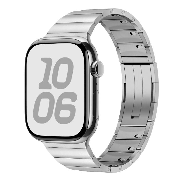 For Apple Watch 46mm / 49mm / 45mm / 44mm Single Bead Side-removable Stainless Steel Watch Band(Silver) - free shipping - PMc TechLife - Order now!