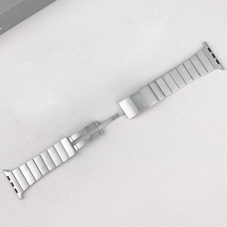 For Apple Watch 46mm / 49mm / 45mm / 44mm Single Bead Side-removable Stainless Steel Watch Band(Silver) - free shipping - PMc TechLife - Order now!