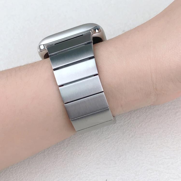 For Apple Watch 42mm / 41mm / 40mm / 38mm Single Bead Side-removable Stainless Steel Watch Band(Silver) - free shipping - PMc TechLife - Order now!