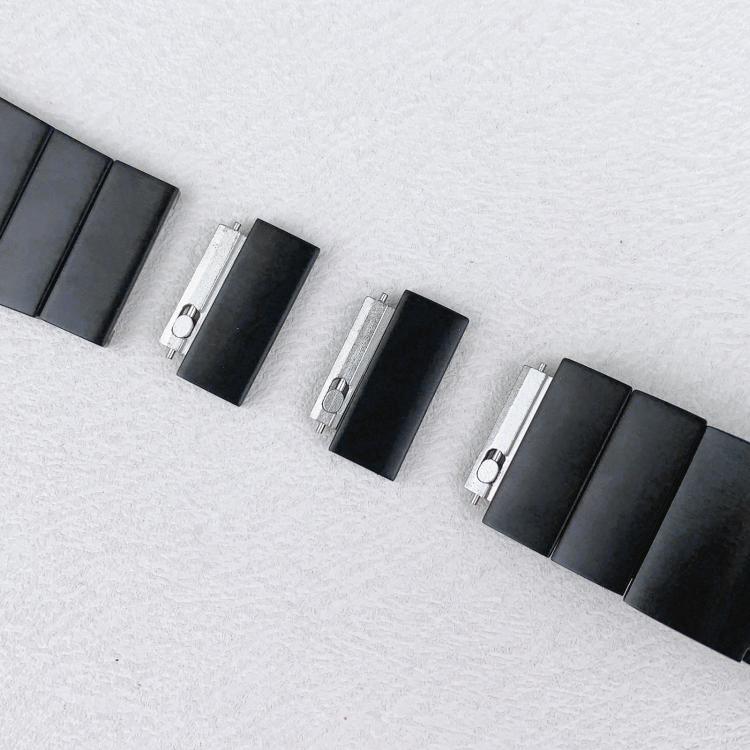 For Apple Watch 46mm / 49mm / 45mm / 44mm Single Bead Side-removable Stainless Steel Watch Band(Black) - Watch Bands by PMc TechLife | Online Shopping South Africa | PMc TechLife | Buy Now Pay Later Mobicred