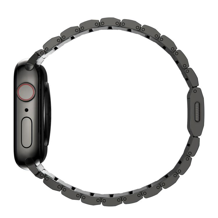 For Apple Watch 46mm / 49mm / 45mm / 44mm Norman Clasp One-Bead Stainless Steel Watch Band(Tin Color) - free shipping - PMc TechLife - Order now!
