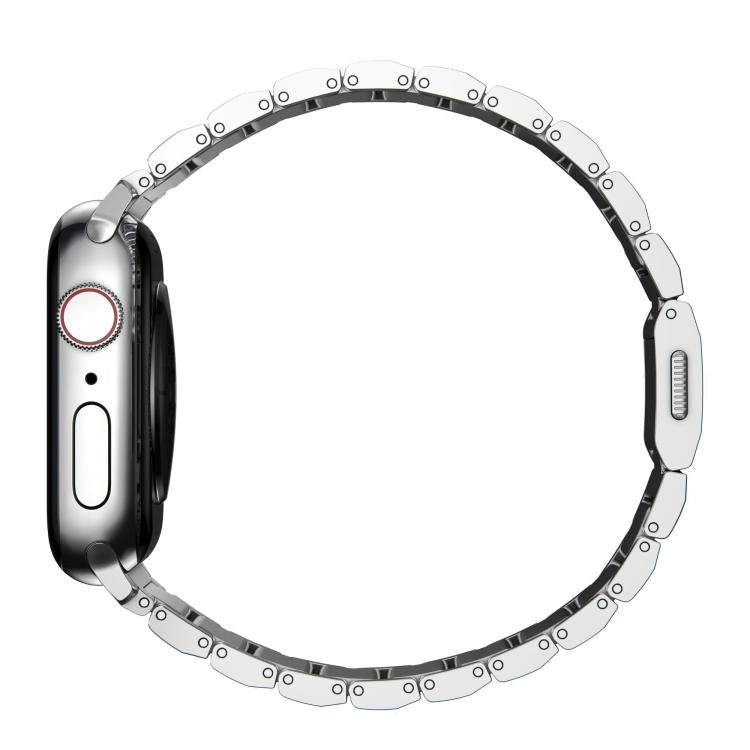 For Apple Watch 46mm / 49mm / 45mm / 44mm Norman Clasp One-Bead Stainless Steel Watch Band(Silver) - free shipping - PMc TechLife - Order now!