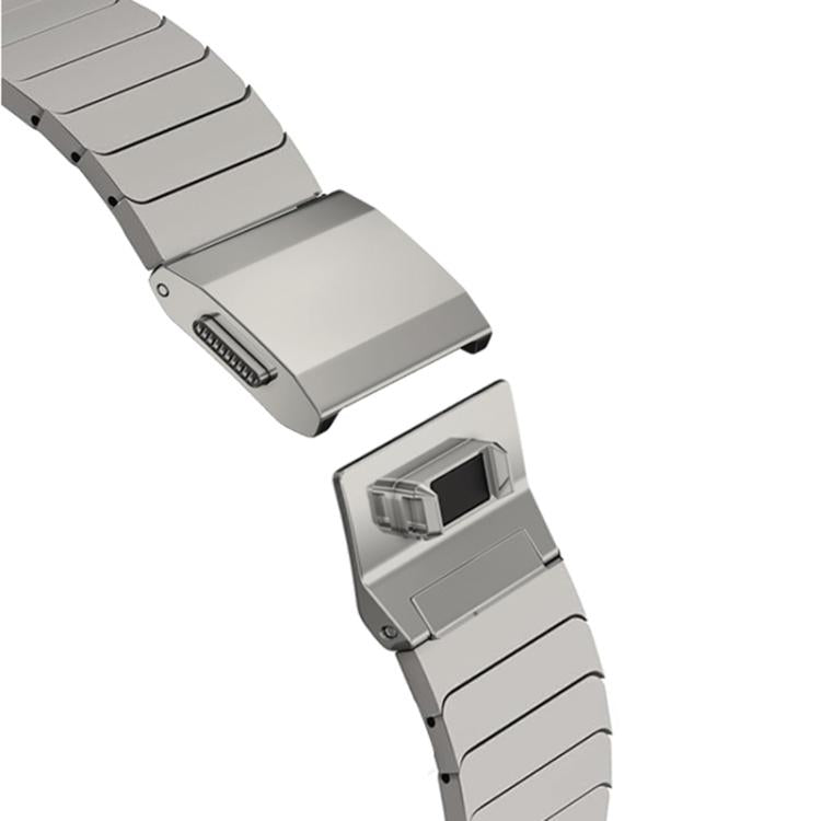 For Apple Watch 46mm / 49mm / 45mm / 44mm Bamboo Norman Buckle Pure Titanium Watch Band(Silver) - free shipping - PMC TechLife - Order now!