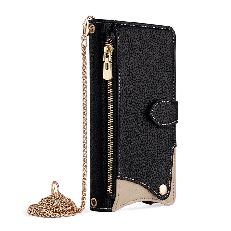 For Sony Xperia 1 VI Crossbody Chain Fishtail Litchi Leather Phone Case(Black) - Sony Cases by PMC TechLife | Online Shopping South Africa | PMC TechLife | Buy Now Pay Later Mobicred