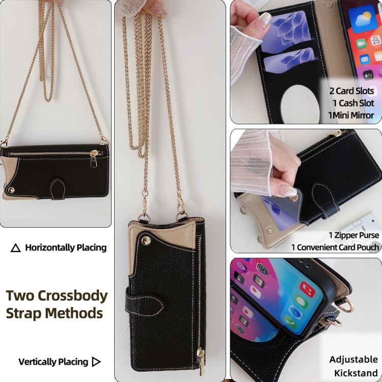 For Sony Xperia 1 VI Crossbody Chain Fishtail Litchi Leather Phone Case(Black) - Sony Cases by PMC TechLife | Online Shopping South Africa | PMC TechLife | Buy Now Pay Later Mobicred