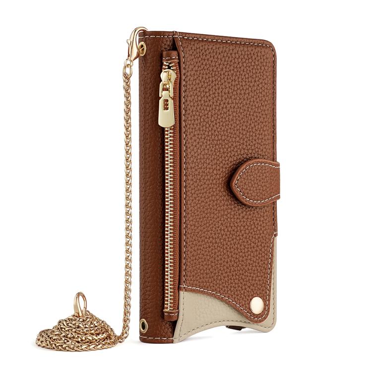 For Sony Xperia 1 VI Crossbody Chain Fishtail Litchi Leather Phone Case(Brown) - Sony Cases by PMC TechLife | Online Shopping South Africa | PMC TechLife | Buy Now Pay Later Mobicred