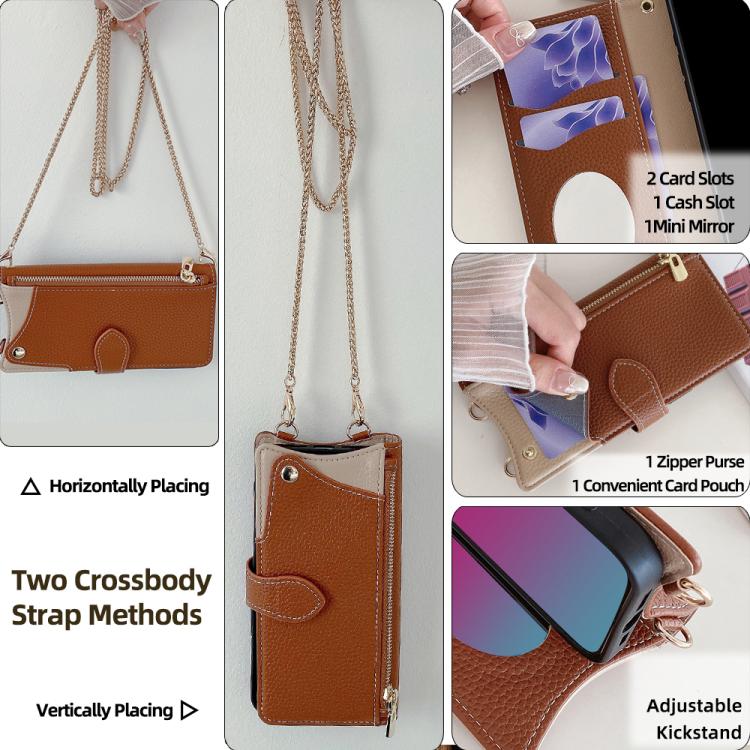 For Sony Xperia 1 VI Crossbody Chain Fishtail Litchi Leather Phone Case(Brown) - Sony Cases by PMC TechLife | Online Shopping South Africa | PMC TechLife | Buy Now Pay Later Mobicred