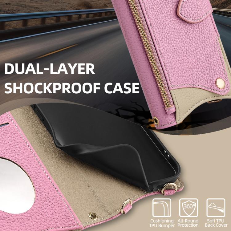 For Sony Xperia 1 VI Crossbody Chain Fishtail Litchi Leather Phone Case(Pink) - Sony Cases by PMC TechLife | Online Shopping South Africa | PMC TechLife | Buy Now Pay Later Mobicred