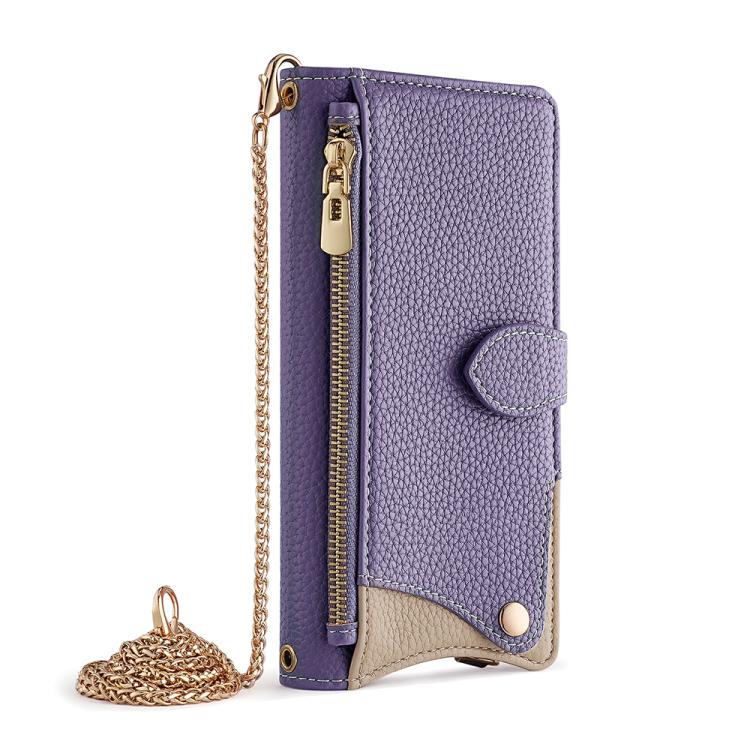 For Sony Xperia 1 VI Crossbody Chain Fishtail Litchi Leather Phone Case(Purple) - Sony Cases by PMC TechLife | Online Shopping South Africa | PMC TechLife | Buy Now Pay Later Mobicred