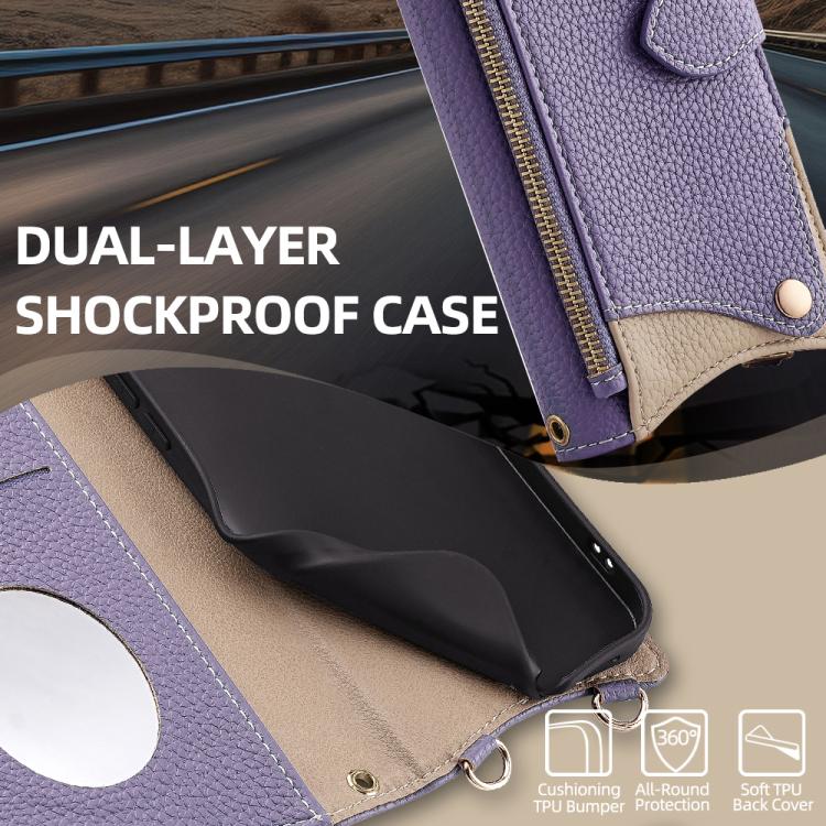 For Sony Xperia 1 VI Crossbody Chain Fishtail Litchi Leather Phone Case(Purple) - Sony Cases by PMC TechLife | Online Shopping South Africa | PMC TechLife | Buy Now Pay Later Mobicred