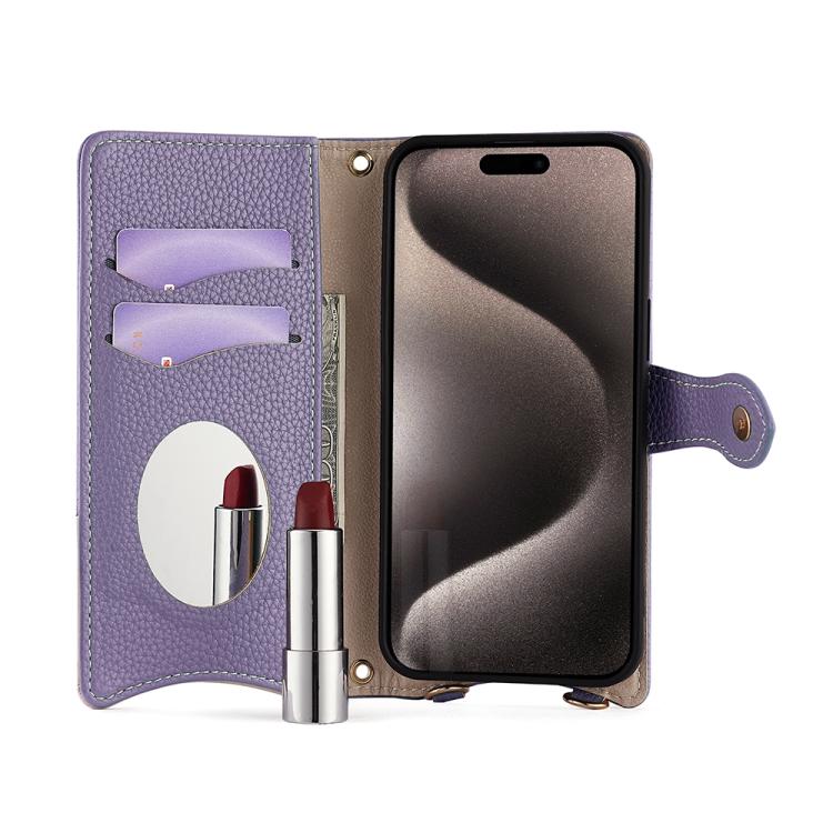 For Google Pixel 6 Pro Crossbody Chain Fishtail Litchi Leather Phone Case(Purple) - Google Cases by PMC TechLife | Online Shopping South Africa | PMC TechLife | Buy Now Pay Later Mobicred