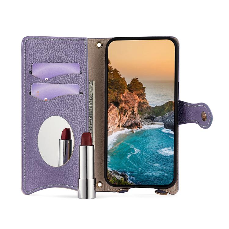 For OnePlus Ace 3 Pro Crossbody Chain Fishtail Litchi Leather Phone Case(Purple) - OnePlus Cases by PMC TechLife | Online Shopping South Africa | PMC TechLife | Buy Now Pay Later Mobicred