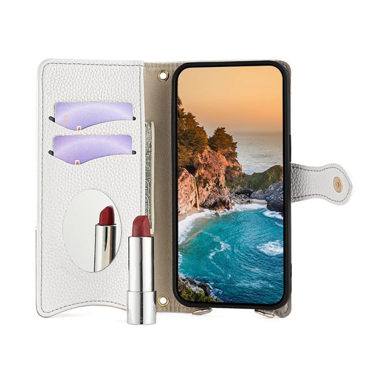 For OnePlus Nord N200 5G Crossbody Chain Fishtail Litchi Leather Phone Case(White) - free shipping - PMC TechLife - Order now!