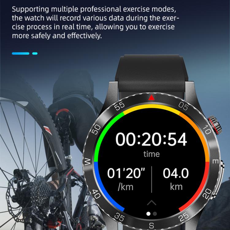 H9 1.43 inch Leather Strap ECG Smart Watch Supports Bluetooth Calls/Smart Voice Assistant(Brown) - free shipping - PMC TechLife - Order now!