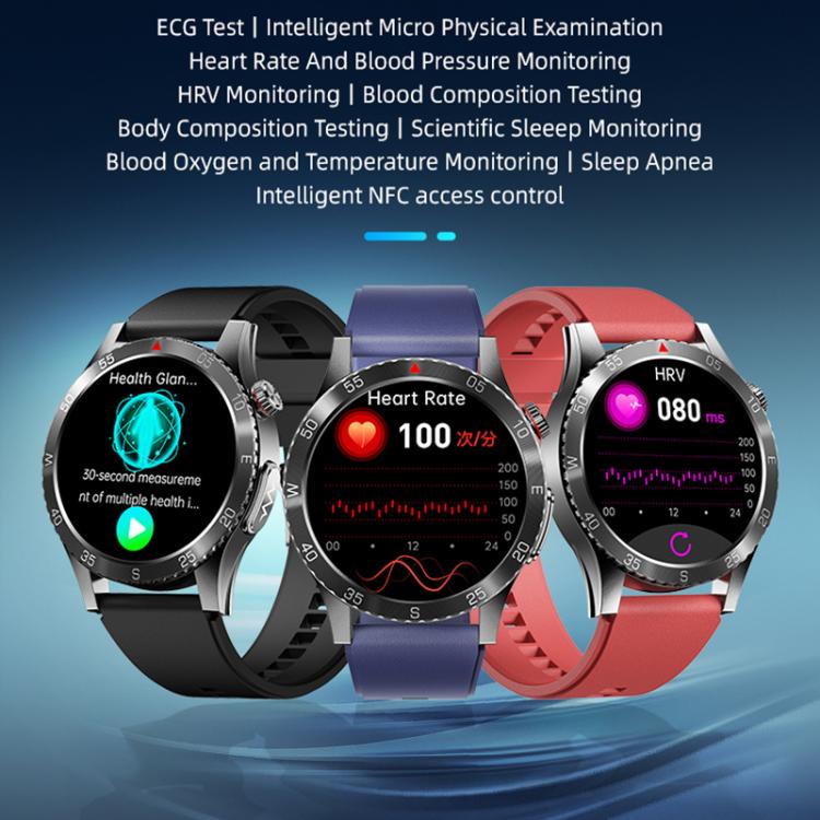 H9 1.43 inch Steel Strap ECG Smart Watch Supports Bluetooth Calls/Smart Voice Assistant(Black) - free shipping - PMC TechLife - Order now!