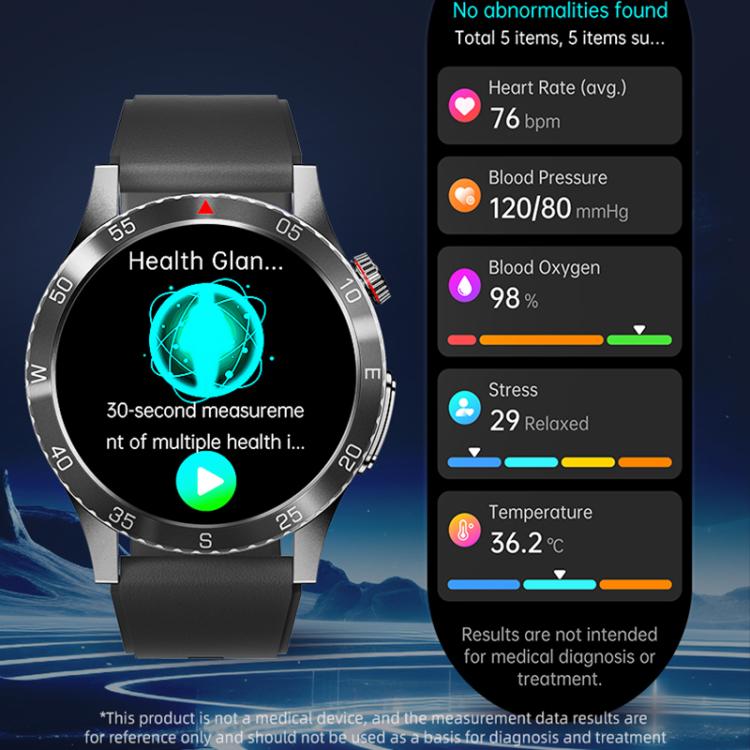 H9 1.43 inch Steel Strap ECG Smart Watch Supports Bluetooth Calls/Smart Voice Assistant(Black) - free shipping - PMC TechLife - Order now!