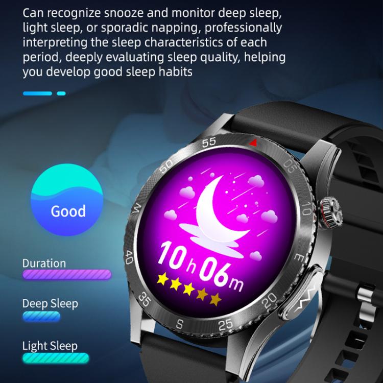 H9 1.43 inch Steel Strap ECG Smart Watch Supports Bluetooth Calls/Smart Voice Assistant(Black) - free shipping - PMC TechLife - Order now!