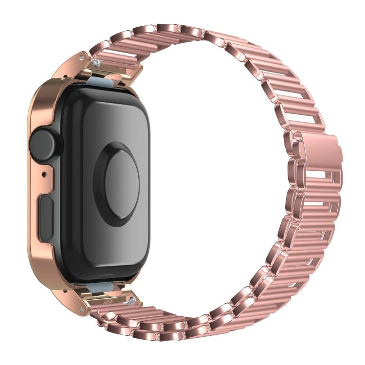 For Huawei Watch Fit3 Hollow Chain Metal Frame Watch Band(Rose Gold+Rose Pink) - free shipping - PMC TechLife - Order now!