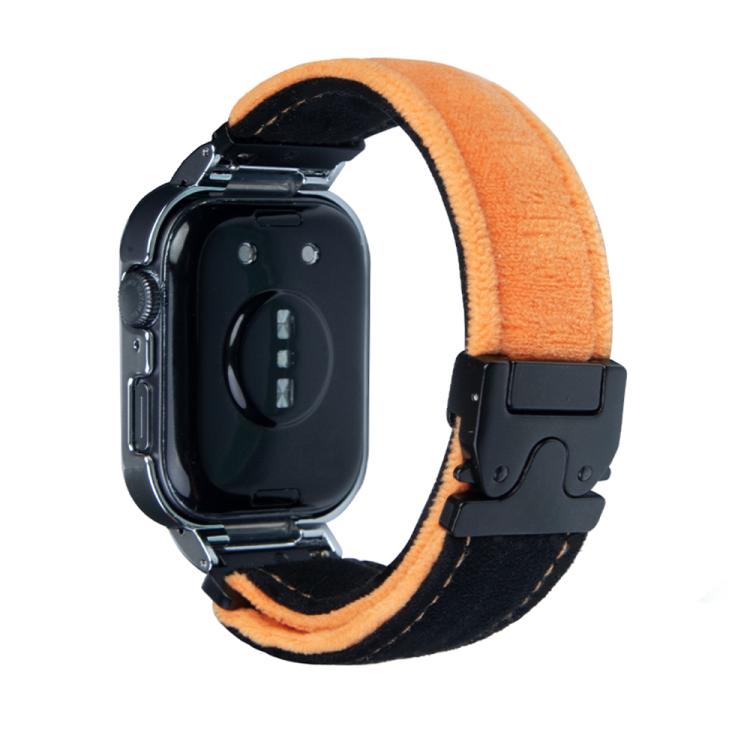 For Huawei Watch Fit3 Brushed Metal Silver Frame Watch Band(Black Orange) - free shipping - PMC TechLife - Order now!