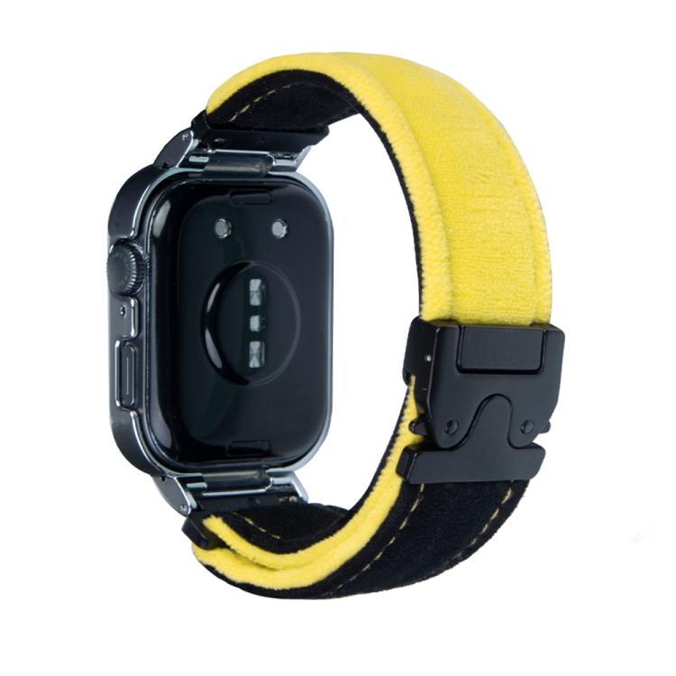 For Huawei Watch Fit3 Brushed Metal Silver Frame Watch Band(Black Yellow) - free shipping - PMC TechLife - Order now!