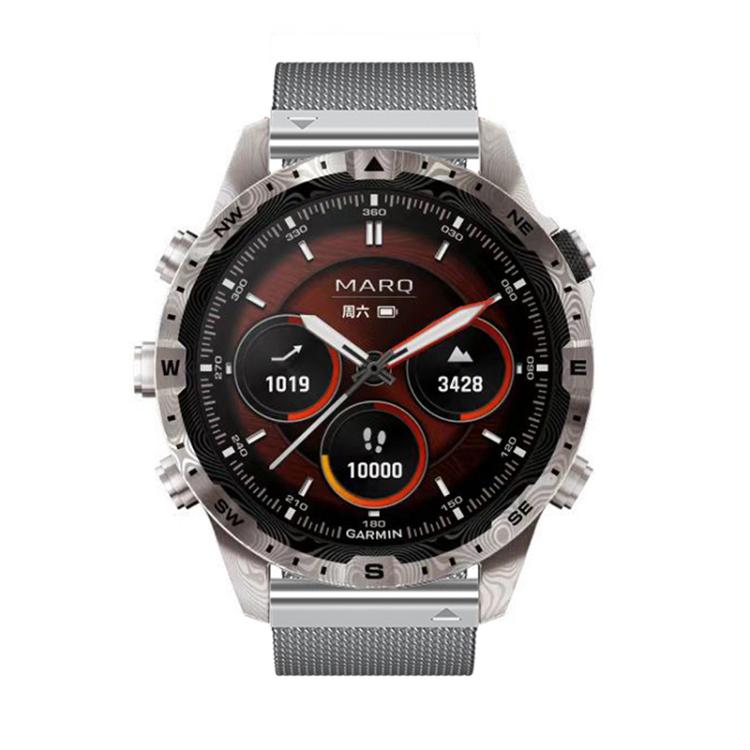 For Garmin Watch 22mm Milanese Dual Section Magnetic Metal Watch Band(Silver) - free shipping - PMC TechLife - Order now!